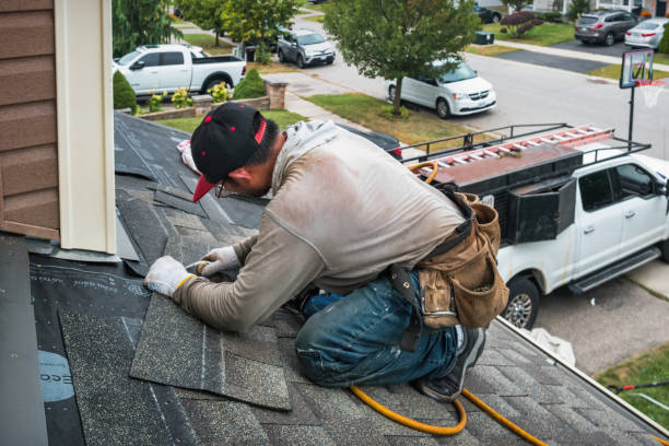 Professional Roofing technician working in Meadows Of Dan, VA